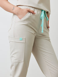 ROSIE RE-GARDE™ - BOHO BEIGE - Jogger Scrub Pants - FINAL SALE