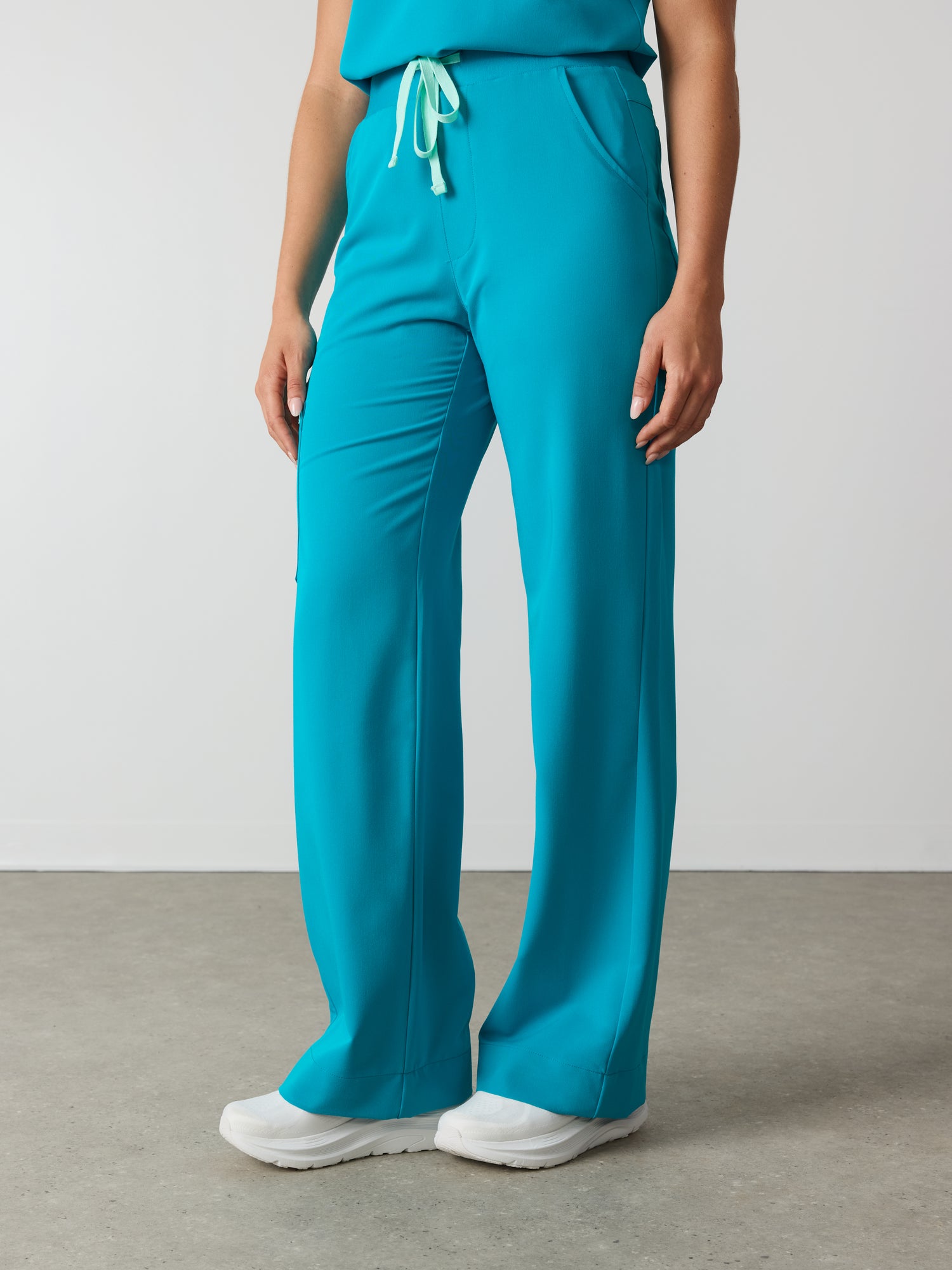 MILA RE-GARDE™ - PARADISE BLUE - Wide Leg Scrub Pants - SILVADUR™