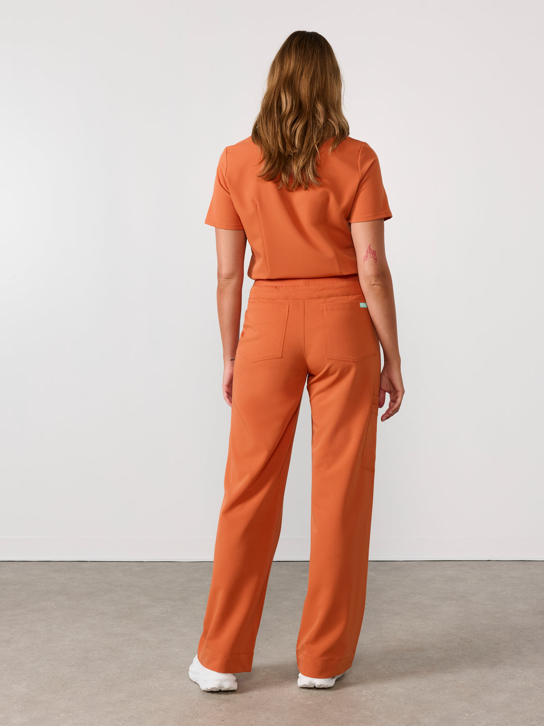 MILA RE-GARDE™ - CRÈME BRÛLÉE - Wide Leg Scrub Pants - SILVADUR™