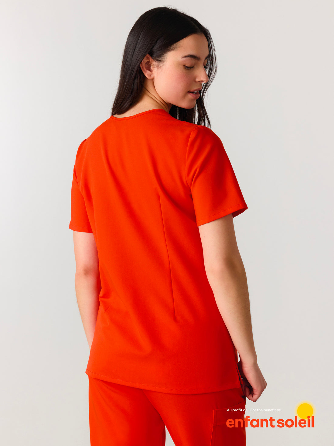 LIV RE-GARDE™ - TANGERINE - Three Pockets Scrub Top - SILVADUR™