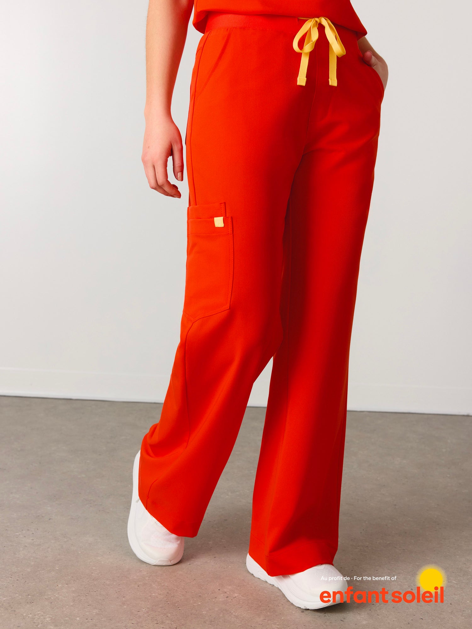 MILA RE-GARDE™ - TANGERINE - Wide Leg Scrub Pants - SILVADUR™