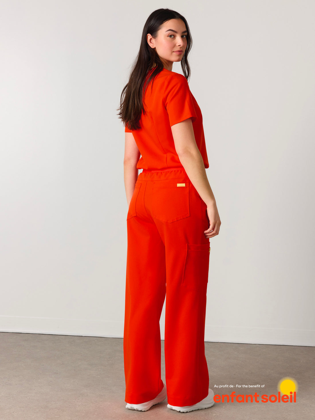 MILA RE-GARDE™ - TANGERINE - Wide Leg Scrub Pants - SILVADUR™