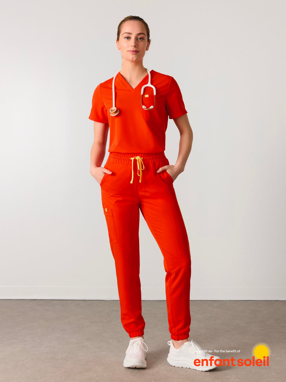 ROSIE RE-GARDE™ - TANGERINE - Jogger Scrub Pants - SILVADUR™