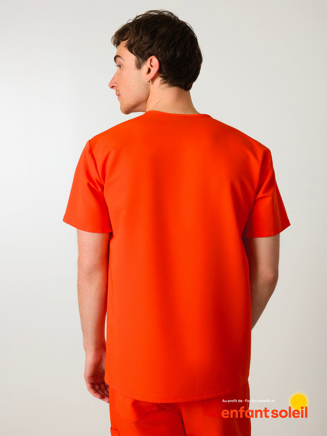 LOGAN RE-GARDE™ - TANGERINE - One Pocket Men's Scrub Top - SILVADUR™