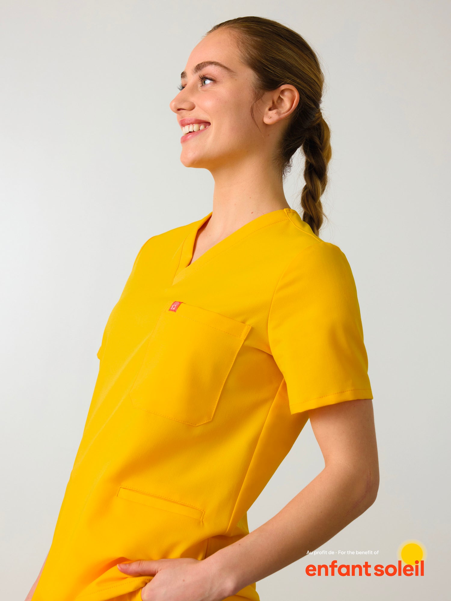 LIV RE-GARDE™ - SUNSHINE YELLOW - Three Pockets Scrub Top - SILVADUR™