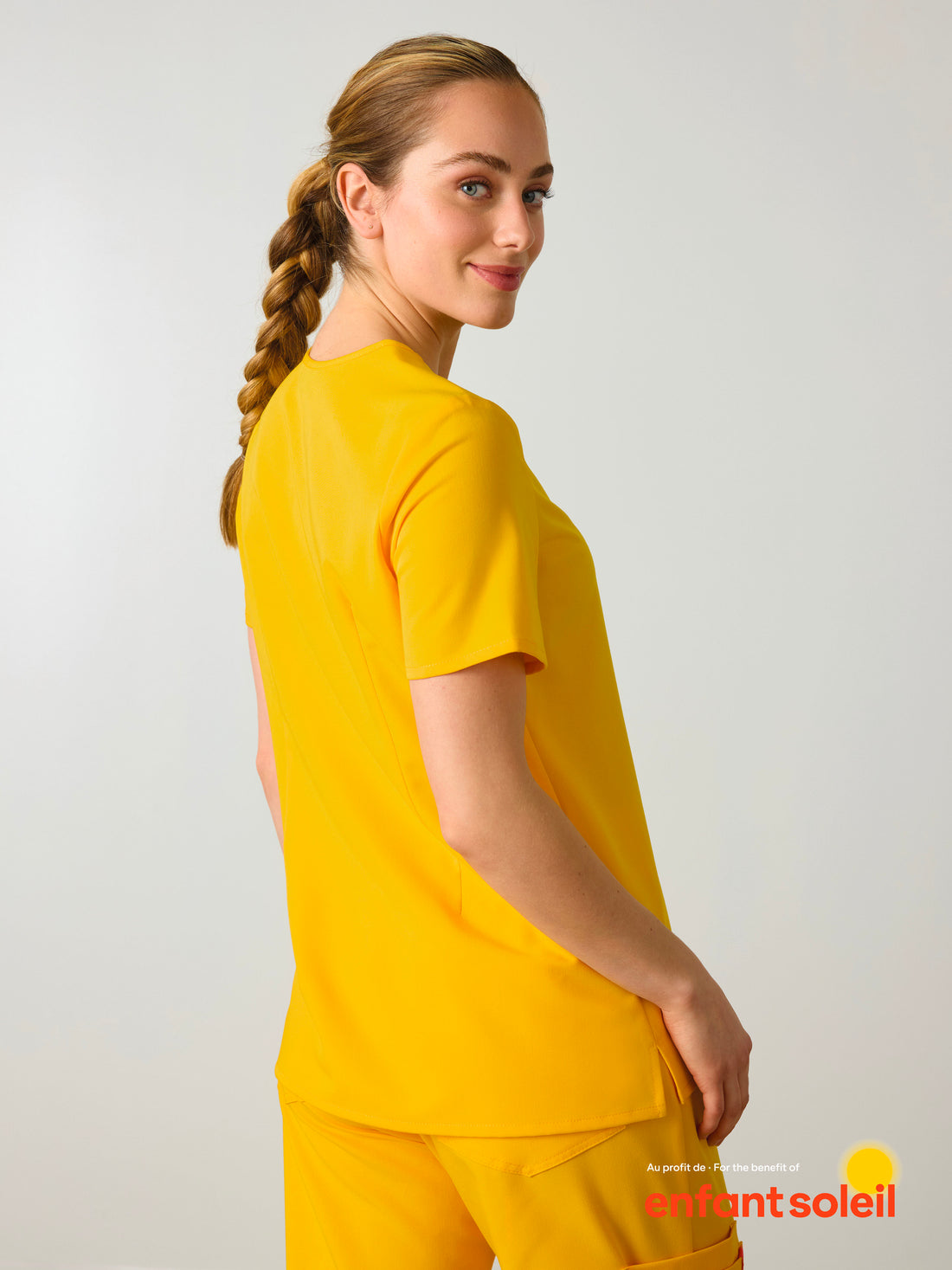 GABRIELLE RE-GARDE™ - SUNSHINE YELLOW - One Pocket Scrub Top - SILVADUR™