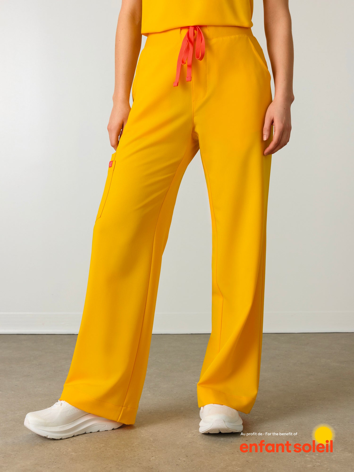 MILA RE-GARDE™ - SUNSHINE YELLOW - Wide Leg Scrub Pants - SILVADUR™