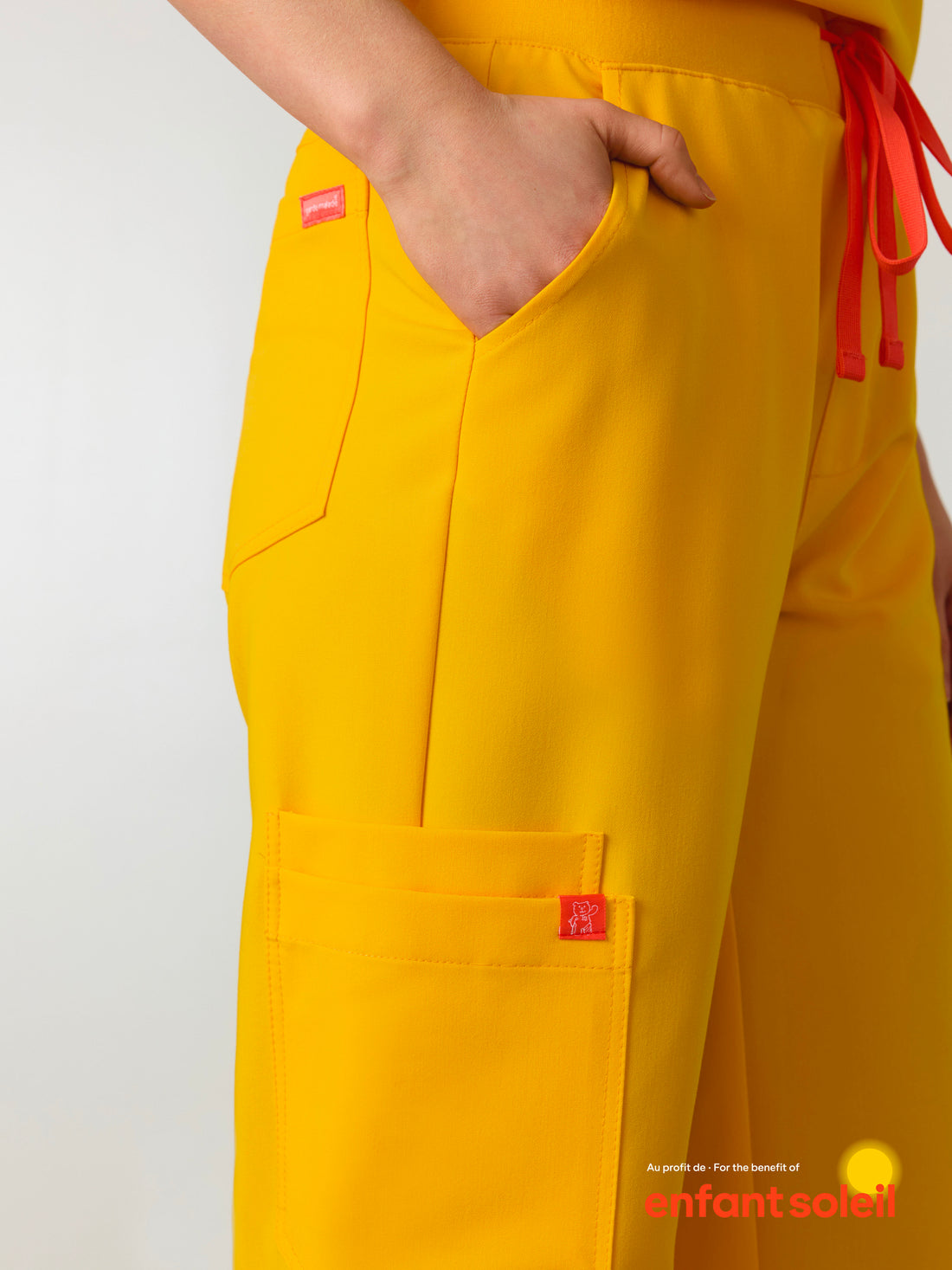 MILA RE-GARDE™ - SUNSHINE YELLOW - Wide Leg Scrub Pants - SILVADUR™