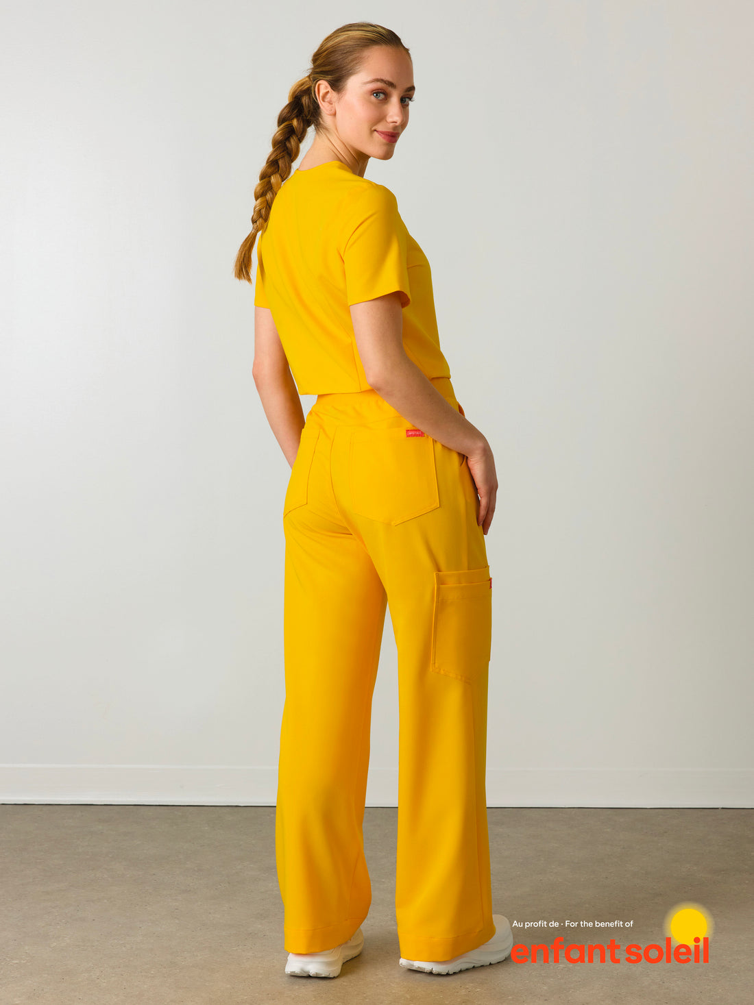 MILA RE-GARDE™ - SUNSHINE YELLOW - Wide Leg Scrub Pants - SILVADUR™