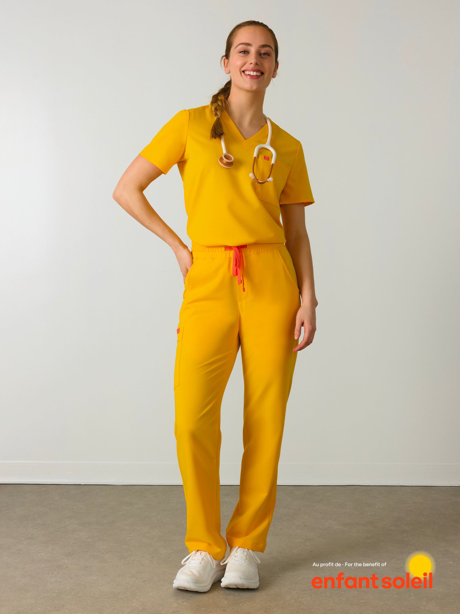 JULIETA RE-GARDE™ - SUNSHINE YELLOW - Straight Cut Scrub Pants - SILVADUR™