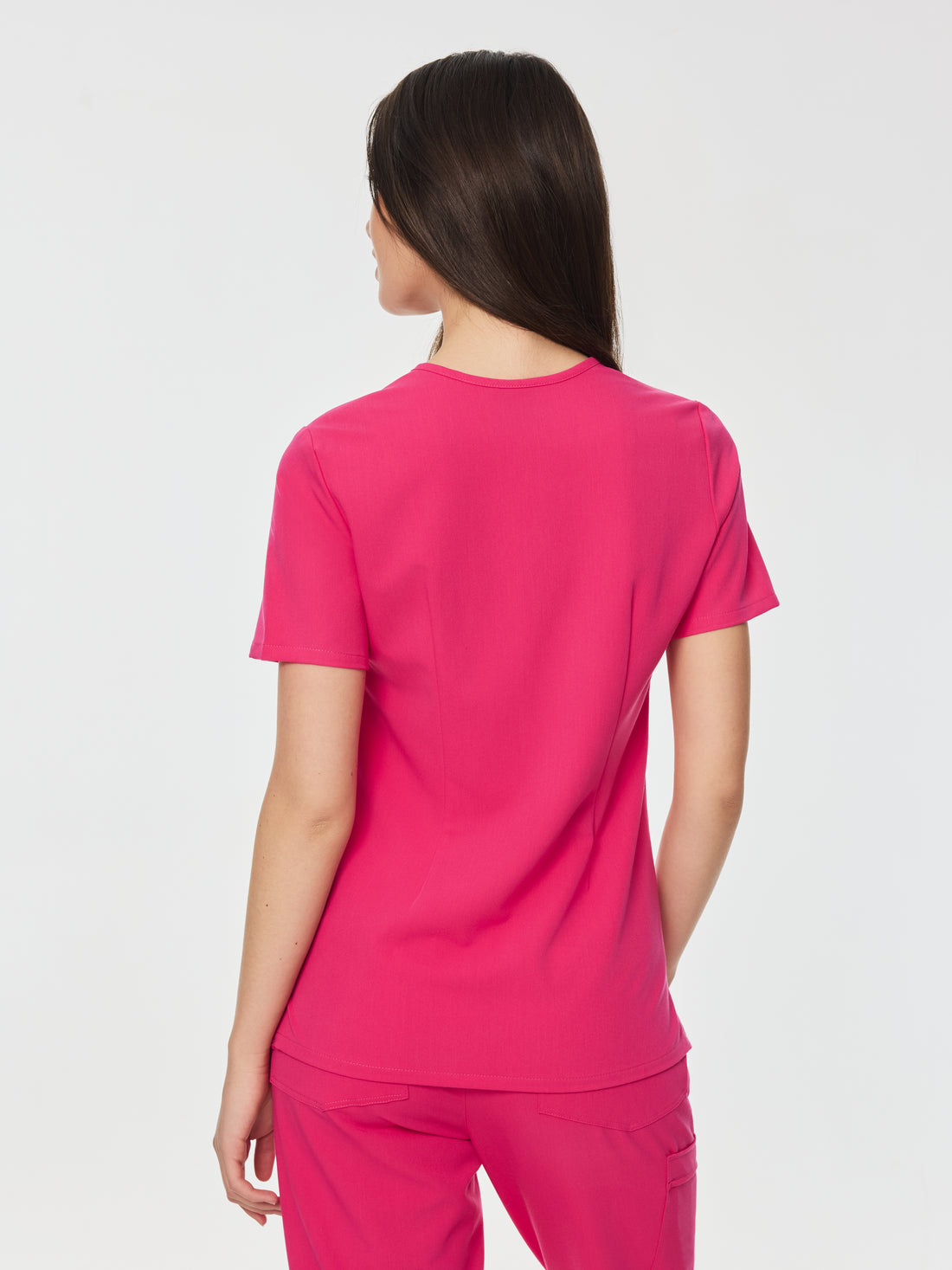 GABRIELLE RE-GARDE™ - PINK CRUSH - One Pocket Scrub Top - SILVADUR™