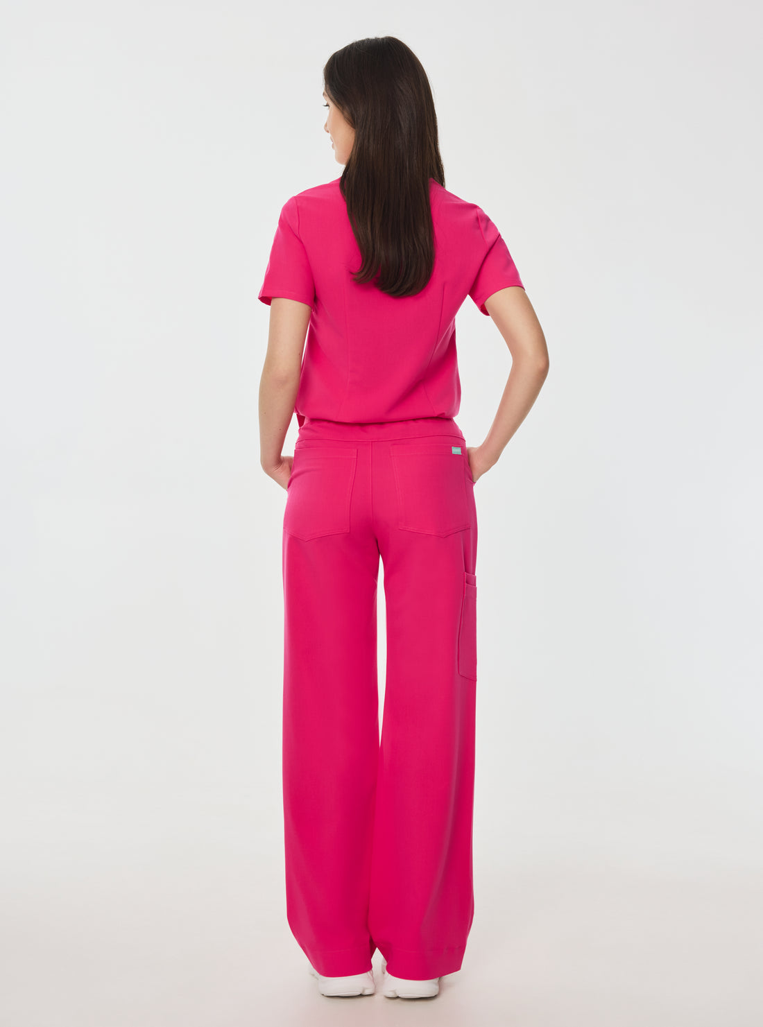 MILA RE-GARDE™ - PINK CRUSH - Wide Leg Scrub Pants - SILVADUR™
