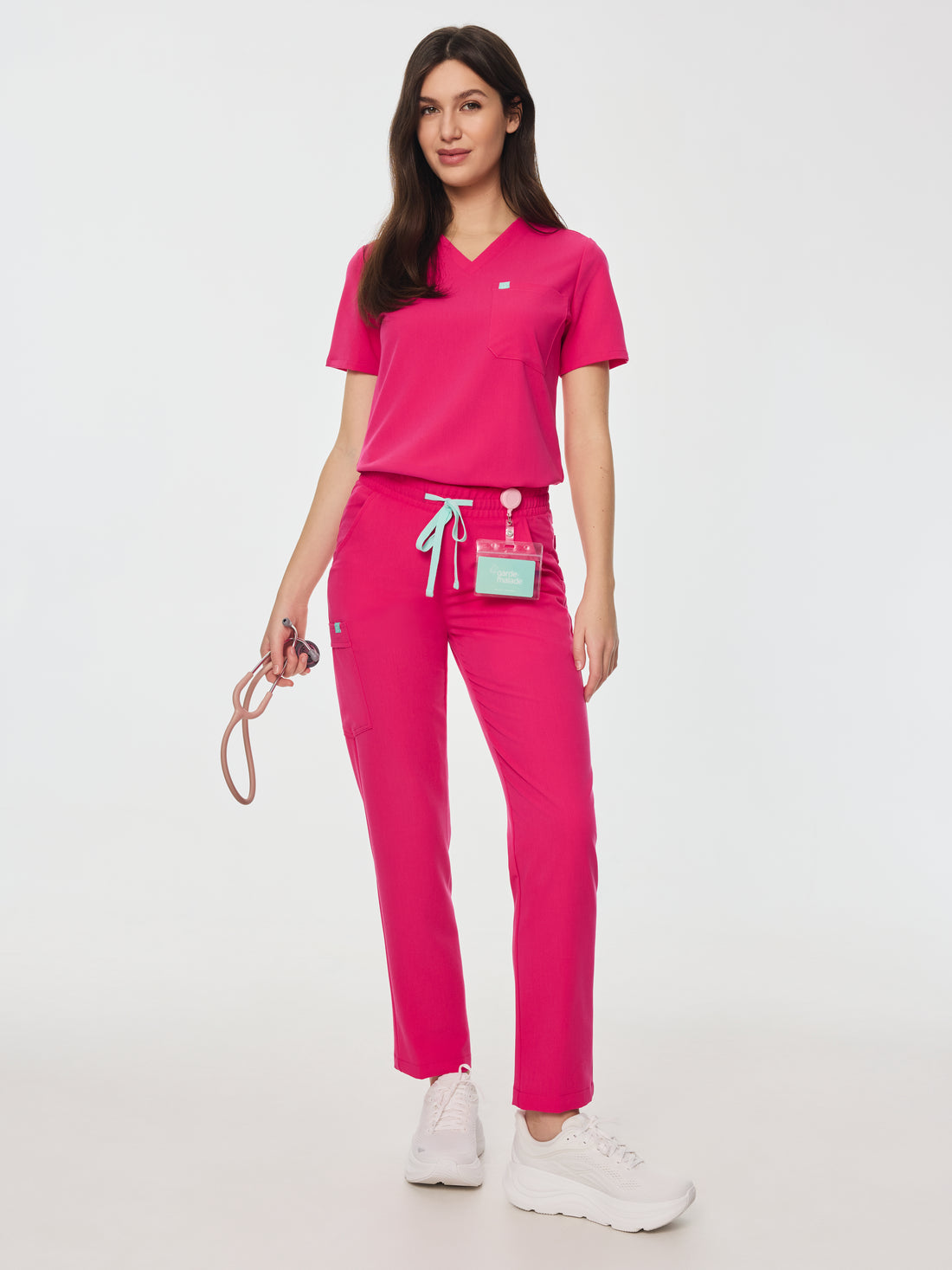JULIETA RE-GARDE™ - PINK CRUSH - Straight Cut Scrub Pants - SILVADUR™