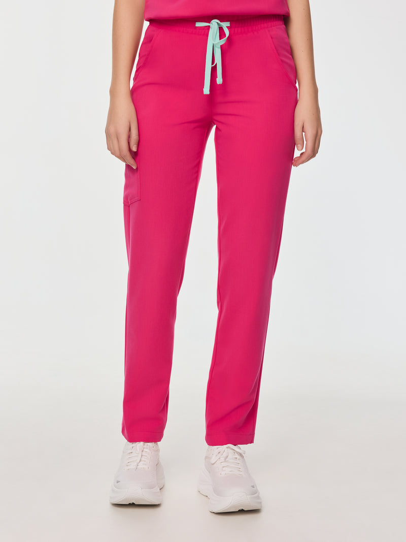 JULIETA RE-GARDE™ - PINK CRUSH - Straight Cut Scrub Pants - SILVADUR™