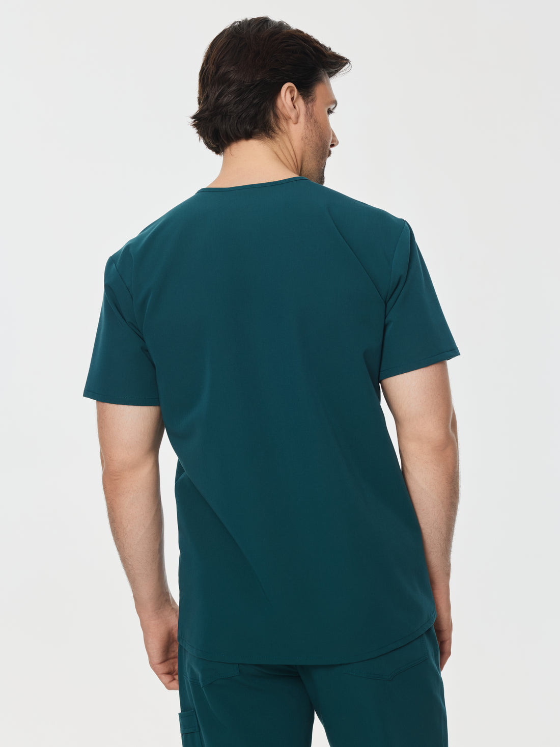 LOGAN RE-GARDE™ - VERDE AZUL - Blusa médica de un bolsillo para hombre - SILVADUR™