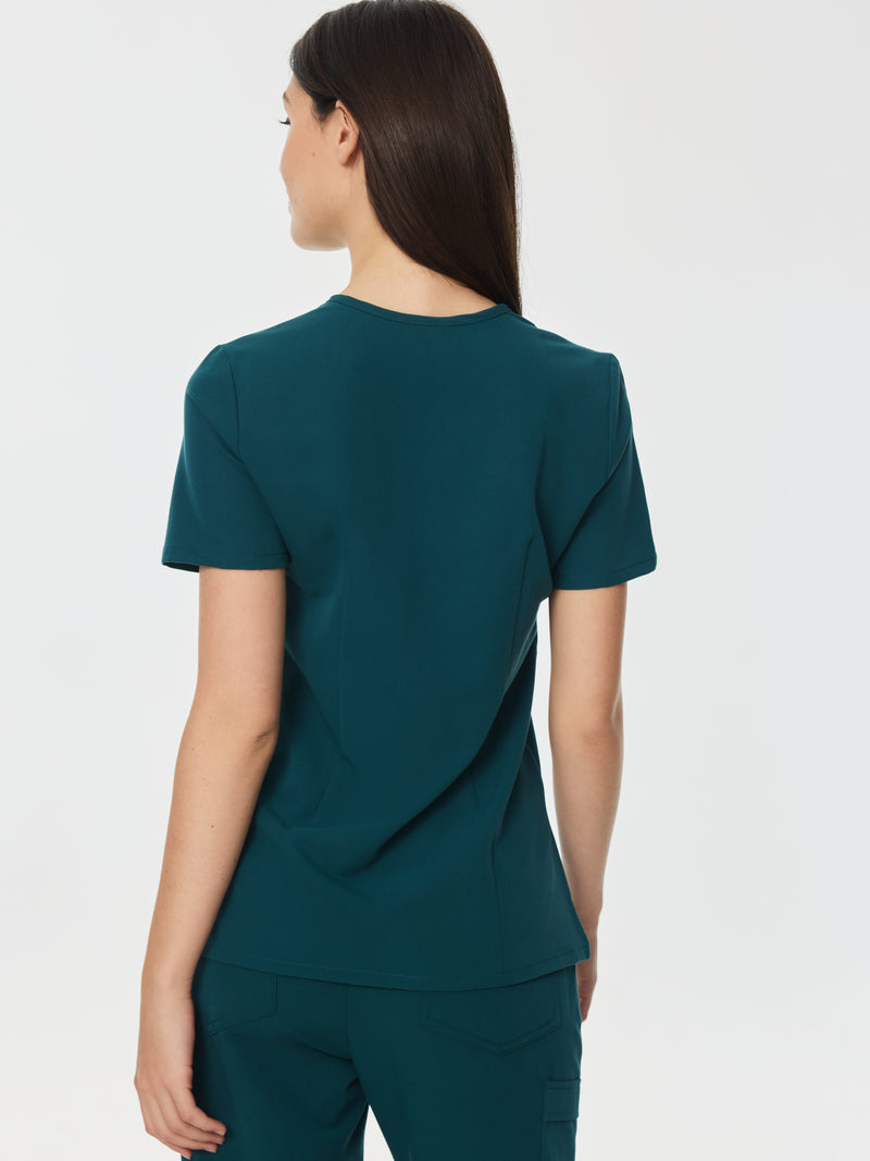 GABRIELLE RE-GARDE™ - TEAL - One Pocket Scrub Top - SILVADUR™