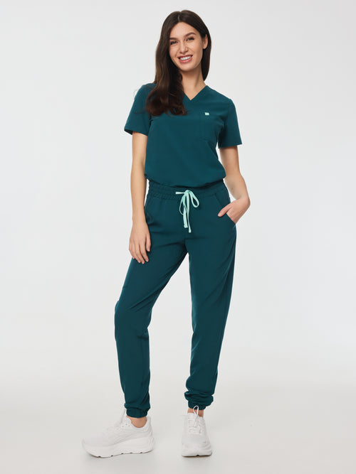 ROSIE RE-GARDE™ - TEAL - Jogger Scrub Pants - SILVADUR™