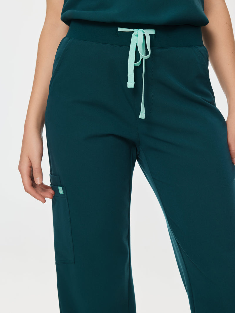 MILA RE-GARDE™ - TEAL - Wide Leg Scrub Pants - SILVADUR™