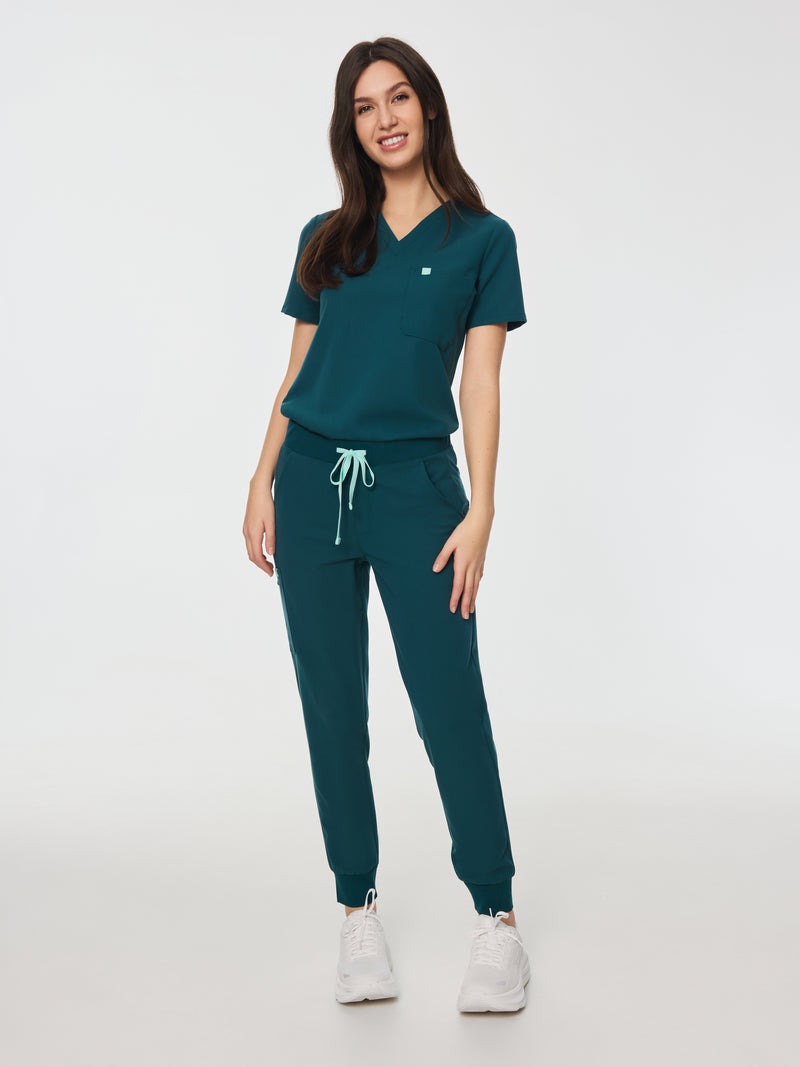 DEMI RE-GARDE™ - TEAL - Jogger Scrub Pants - SILVADUR™