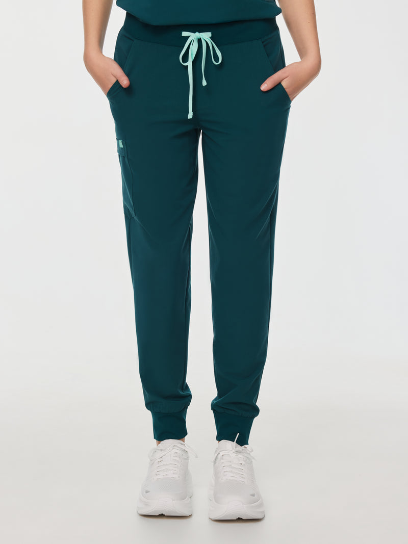 DEMI RE-GARDE™ - TEAL - Jogger Scrub Pants - SILVADUR™
