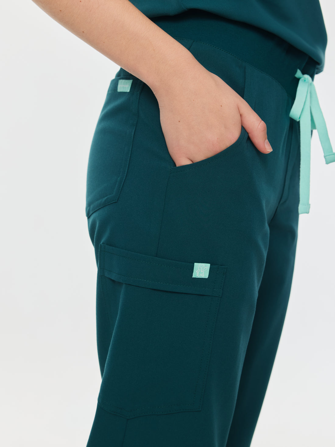 DEMI RE-GARDE™ - TEAL - Jogger Scrub Pants - SILVADUR™