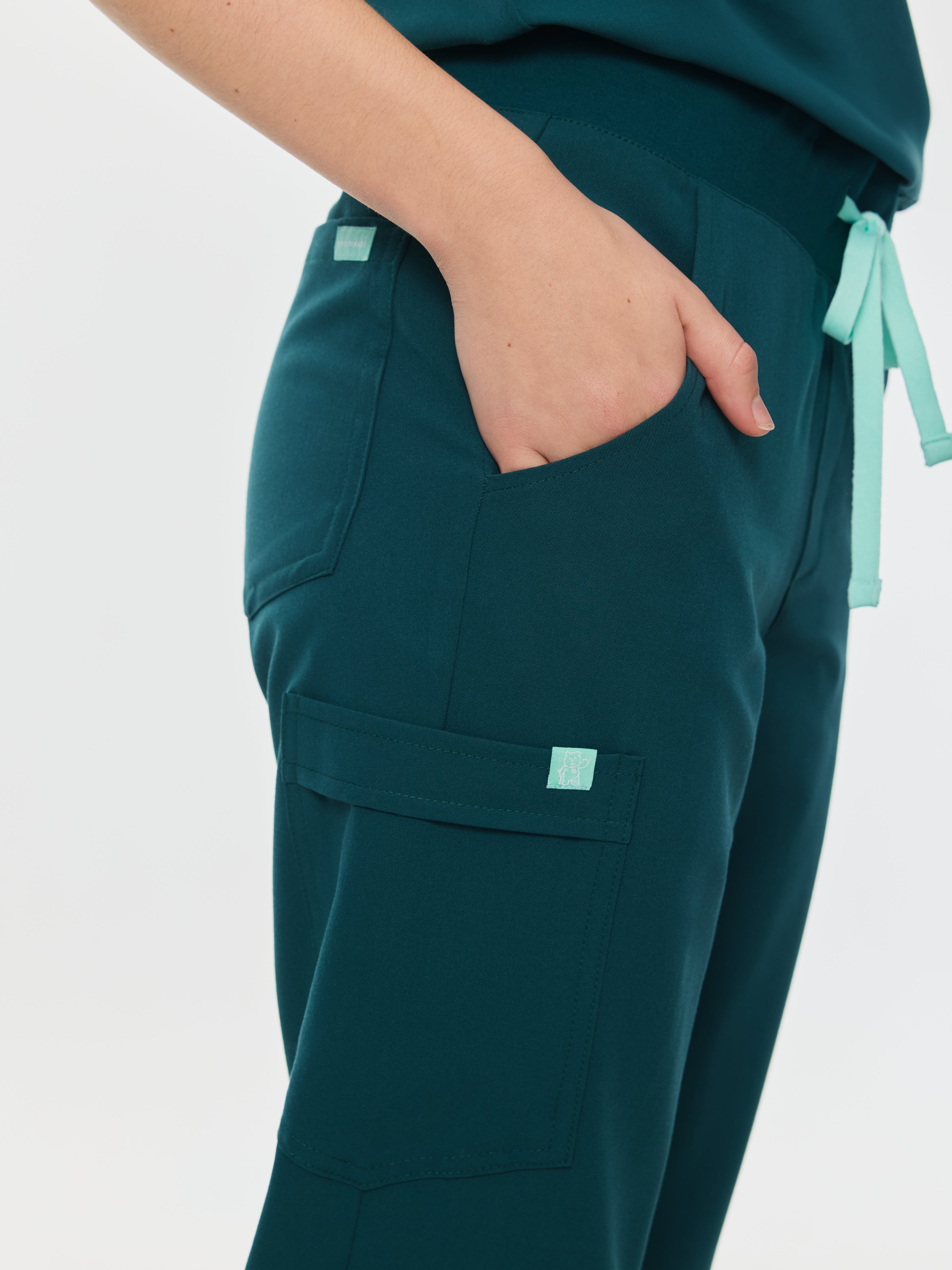 DEMI RE-GARDE™ - TEAL - Jogger Scrub Pants - SILVADUR™