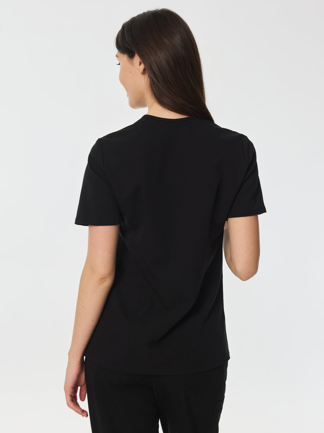 LIV RE-GARDE™ - BLACK - Three Pockets Scrub Top - SILVADUR™