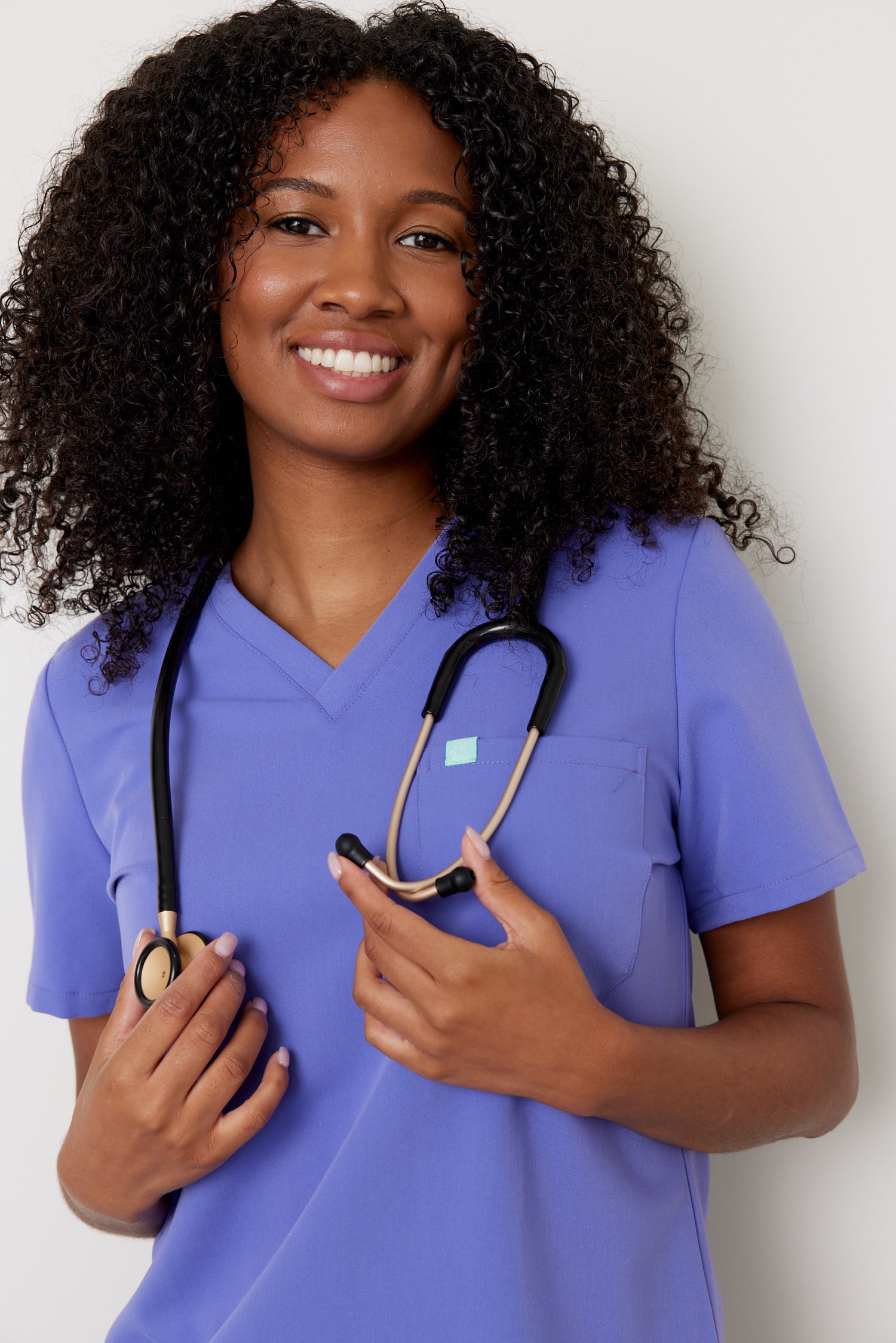 GABRIELLE RE-GARDE™ - IRIS - One Pocket Scrub Top - SILVADUR