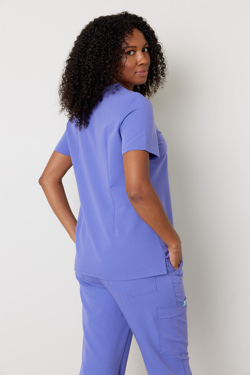 GABRIELLE RE-GARDE™ - IRIS - One Pocket Scrub Top - SILVADUR™