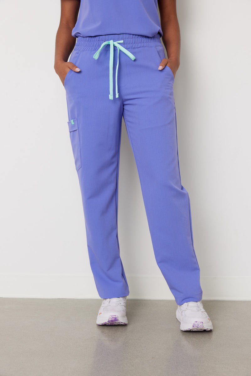 JULIETA RE-GARDE™ - IRIS - Straight Cut Scrub Pants - SILVADUR™