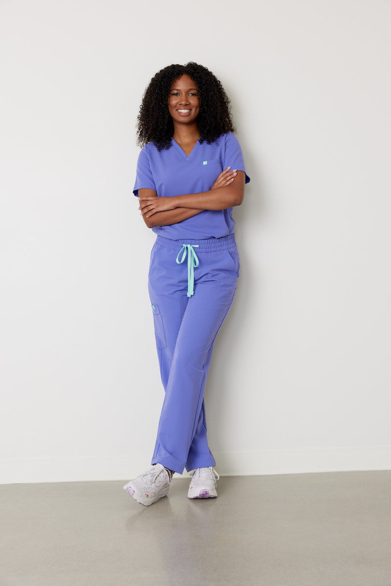 JULIETA RE-GARDE™ - IRIS - Straight Cut Scrub Pants - SILVADUR™