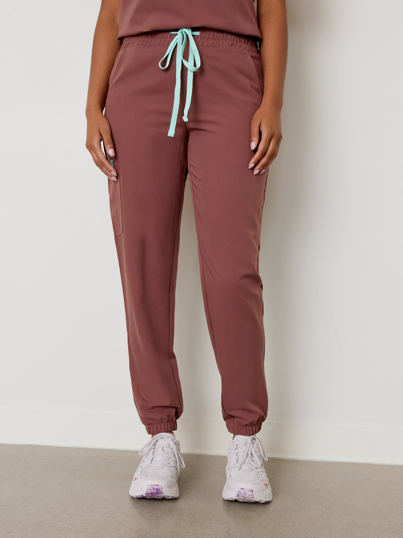 ROSIE RE-GARDE™ - MAROON - Jogger Scrub Pants - SILVADUR™