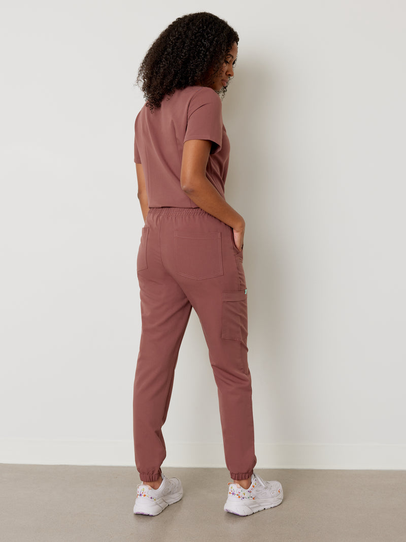 ROSIE RE-GARDE™ - MAROON - Jogger Scrub Pants - SILVADUR™