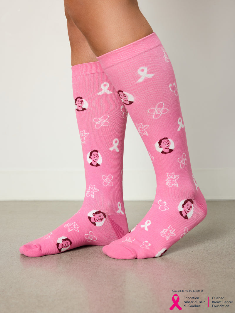 Compression Socks - Nurse John - Bubble Pink