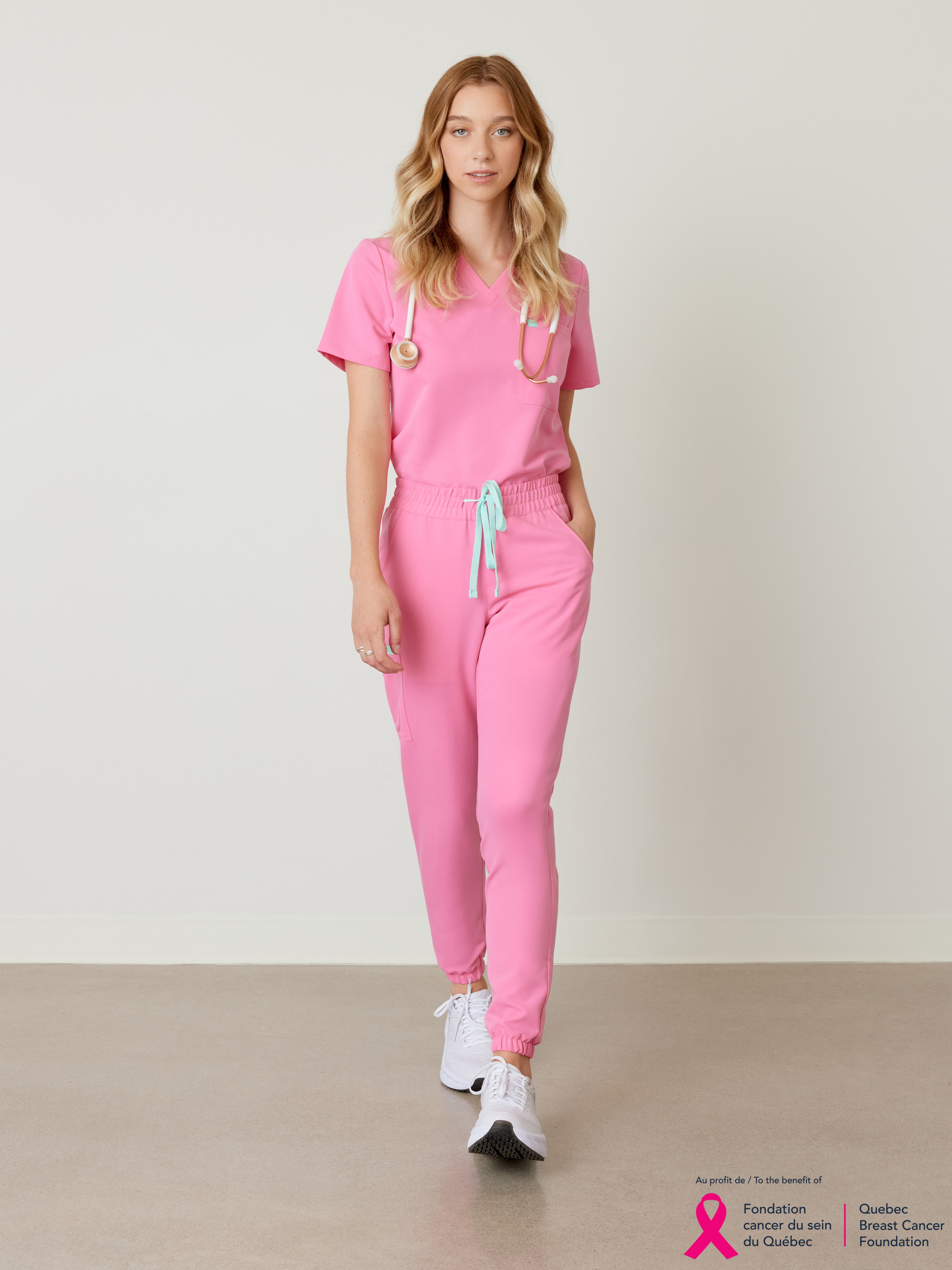ROSIE RE-GARDE™ - BUBBLE PINK - Jogger Scrub Pants - SILVADUR™ USA