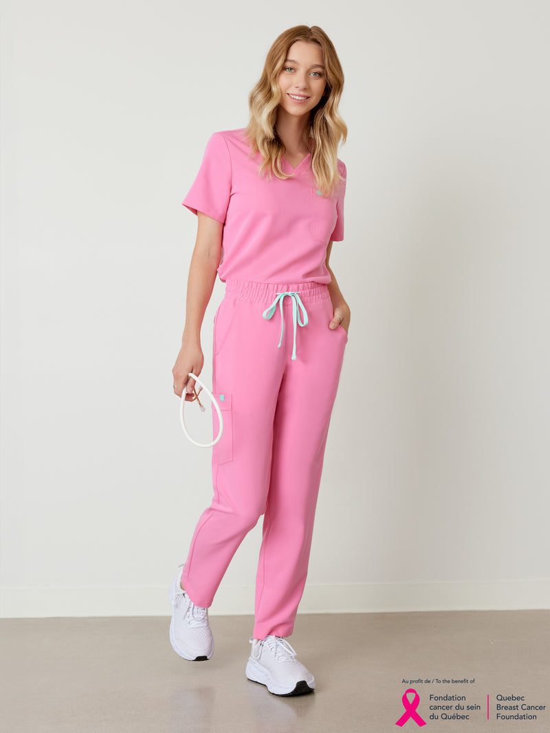 JULIETA RE-GARDE™ - BUBBLE PINK - Straight Cut Scrub Pants - SILVADUR™