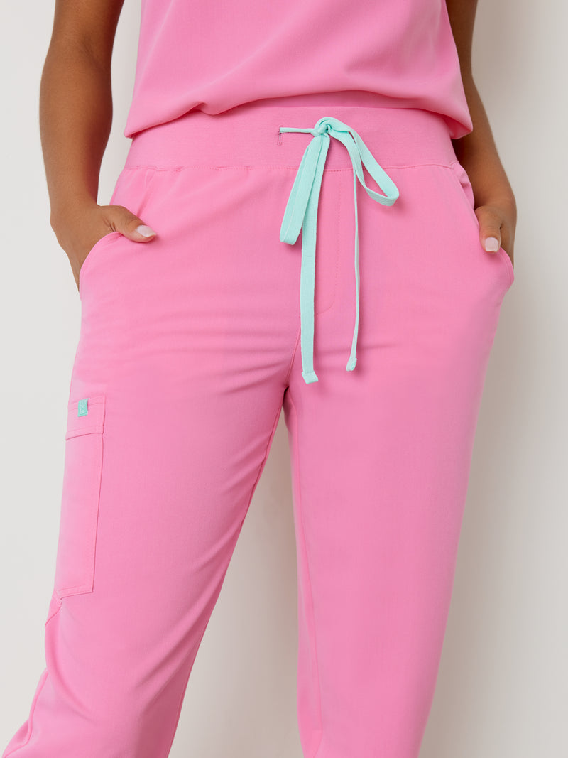 DEMI RE-GARDE™ - BUBBLE PINK - Jogger Scrub Pants - SILVADUR™