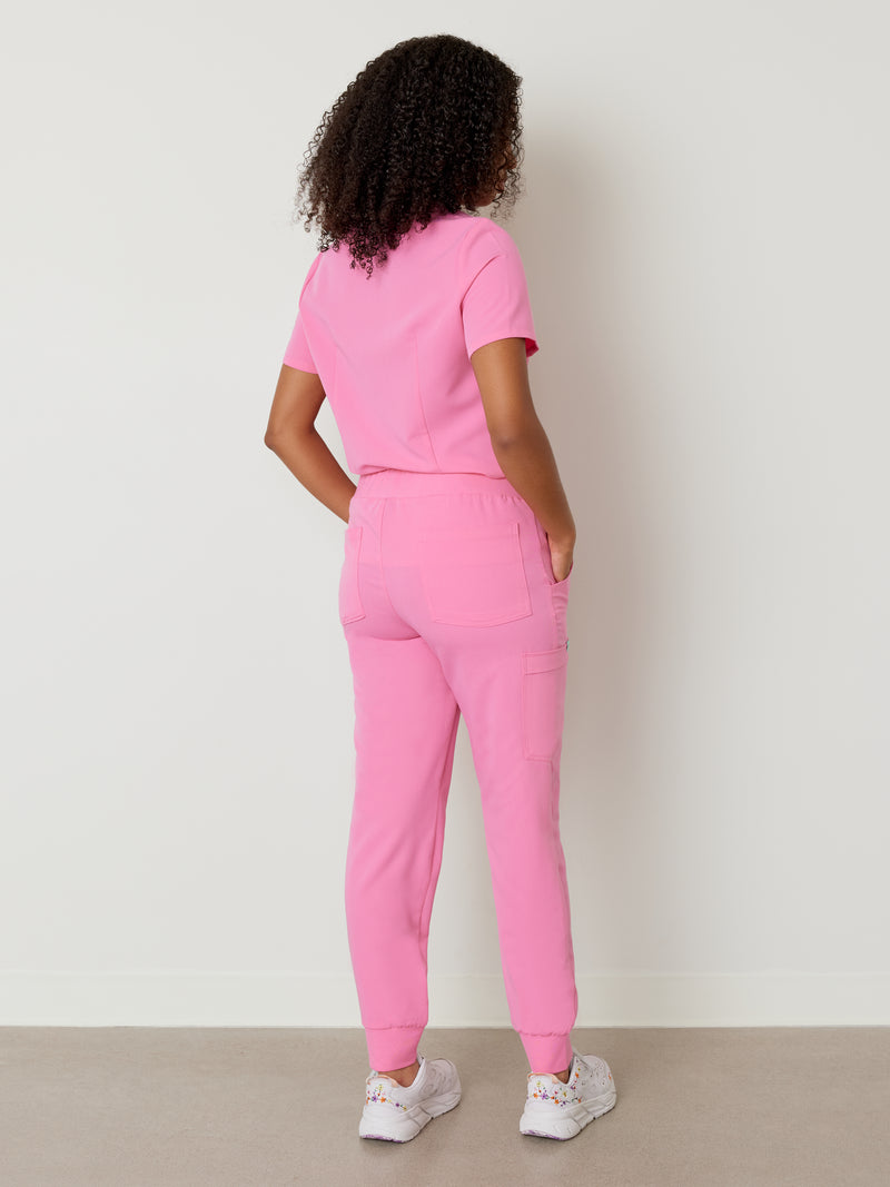 DEMI RE-GARDE™ - BUBBLE PINK - Jogger Scrub Pants - SILVADUR™