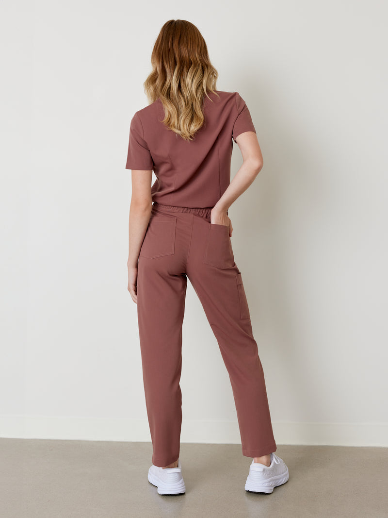 JULIETA RE-GARDE™ - MAROON - Straight Cut Scrub Pants - SILVADUR™