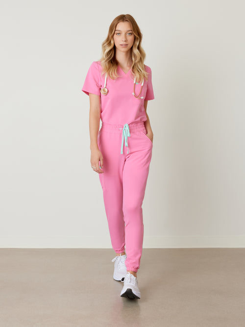 ROSIE RE-GARDE™ - BUBBLE PINK - Jogger Scrub Pants - SILVADUR™ - Final Sale