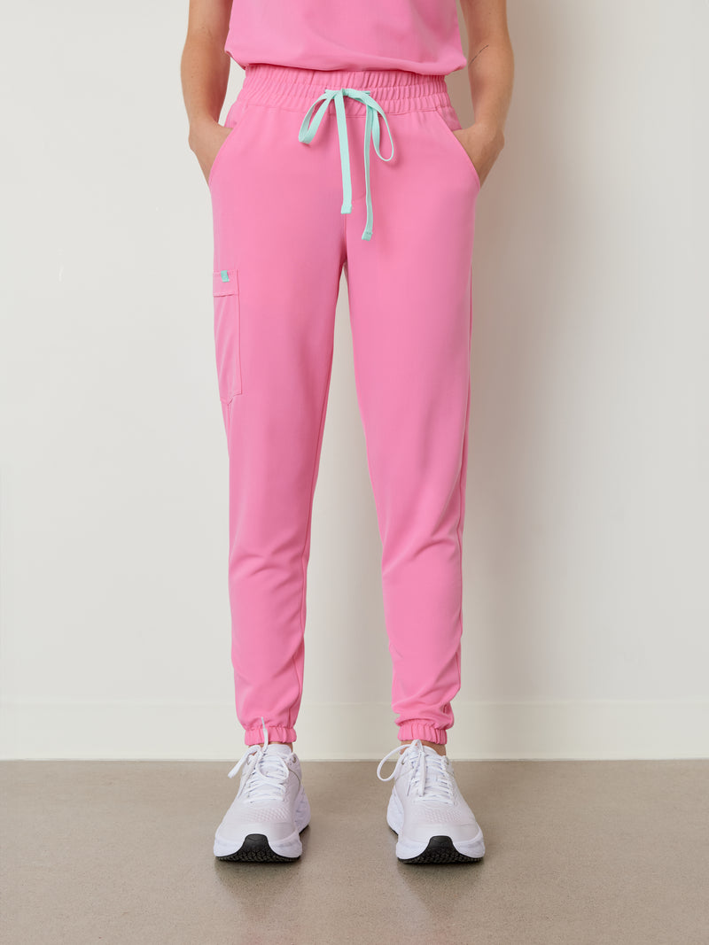 ROSIE RE-GARDE™ - BUBBLE PINK - Jogger Scrub Pants - SILVADUR™