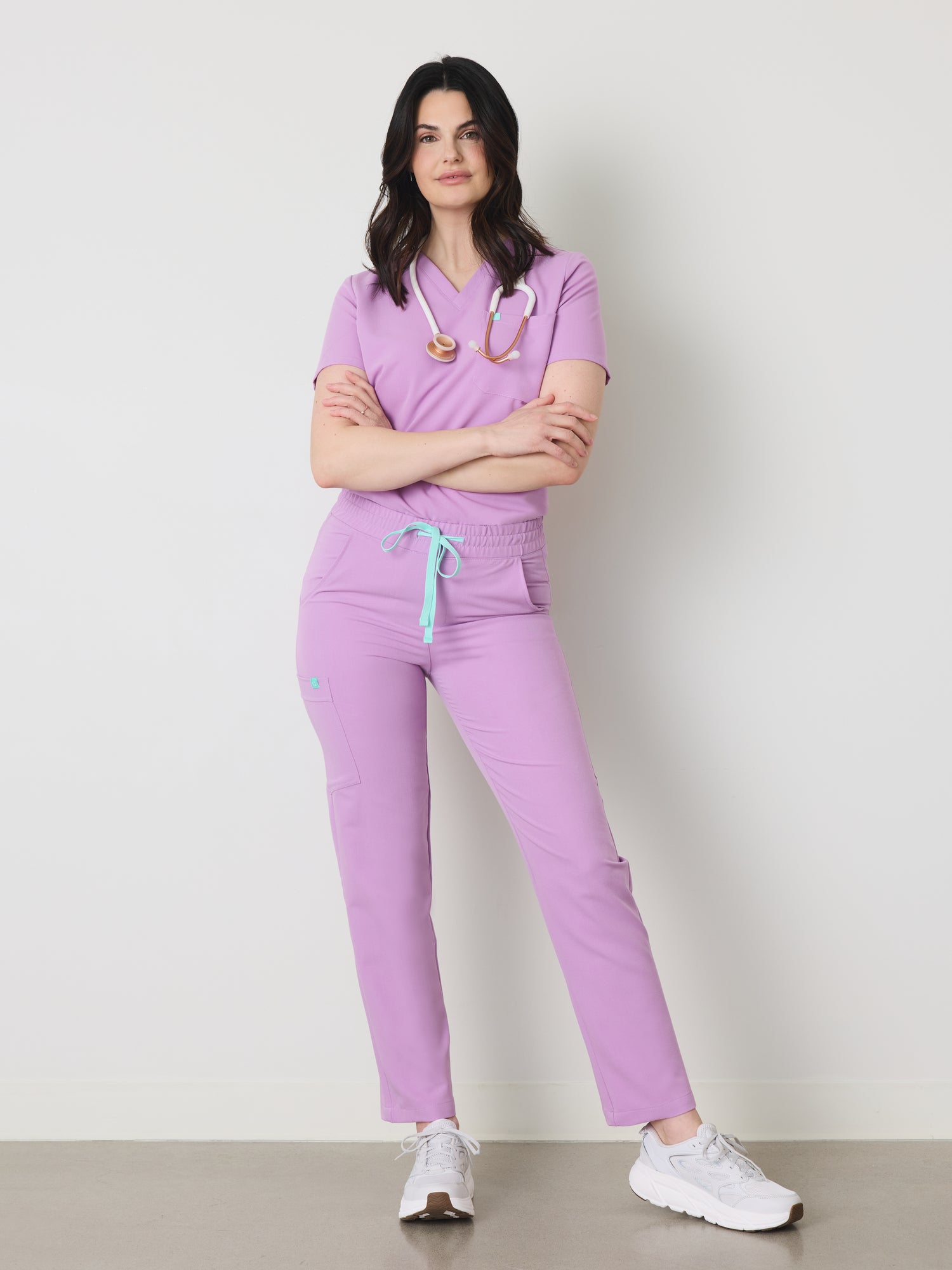 JULIETA RE-GARDE™ - LILAC - Straight Cut Scrub Pants - SILVADUR™ - Final Sale