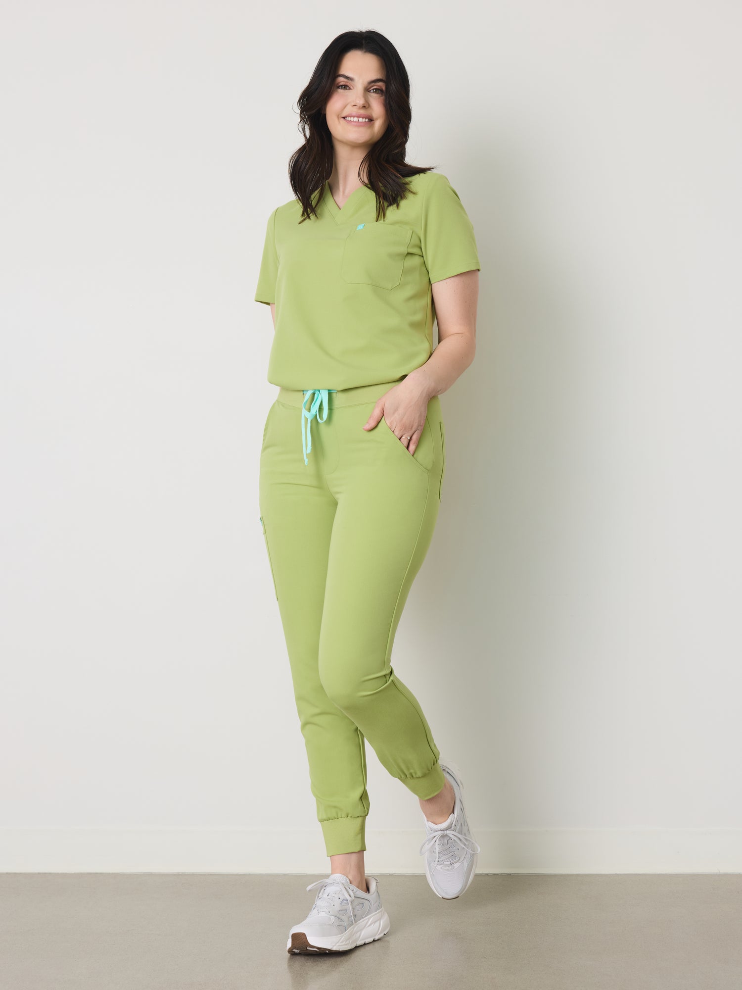 DEMI RE-GARDE™ - MOSS GREEN - Jogger Scrub Pants - SILVADUR™ - Final Sale