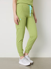 DEMI RE-GARDE™ - MOSS GREEN - Jogger Scrub Pants - SILVADUR™