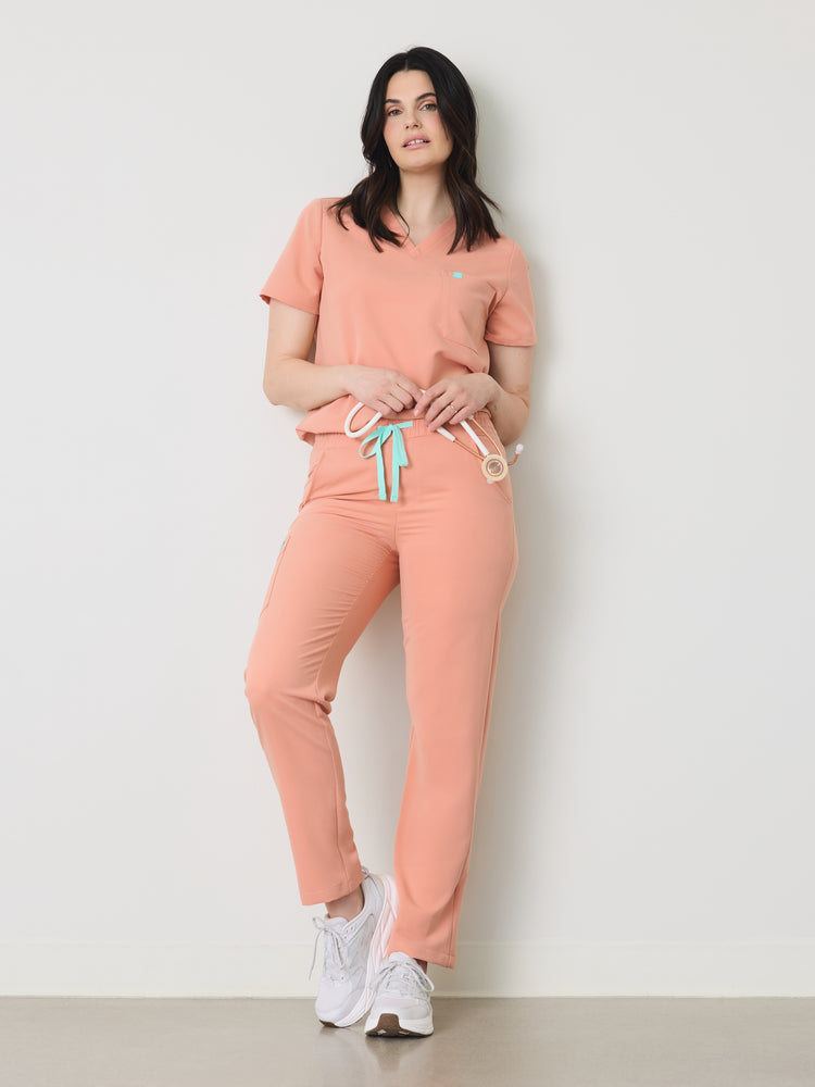 JULIETA RE-GARDE™ - PEACH - Straight Cut Scrub Pants - SILVADUR™ - Final Sale