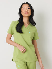 GABRIELLE RE-GARDE™ - LILAC - One Pocket Scrub Top - SILVADUR™