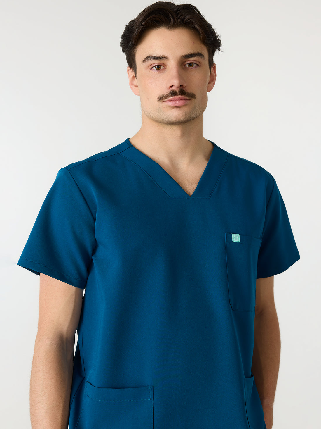 ZACK RE-GARDE™ - AZUL ÓPALO - Blusa médica de tres bolsillos para hombre - SILVADUR™
