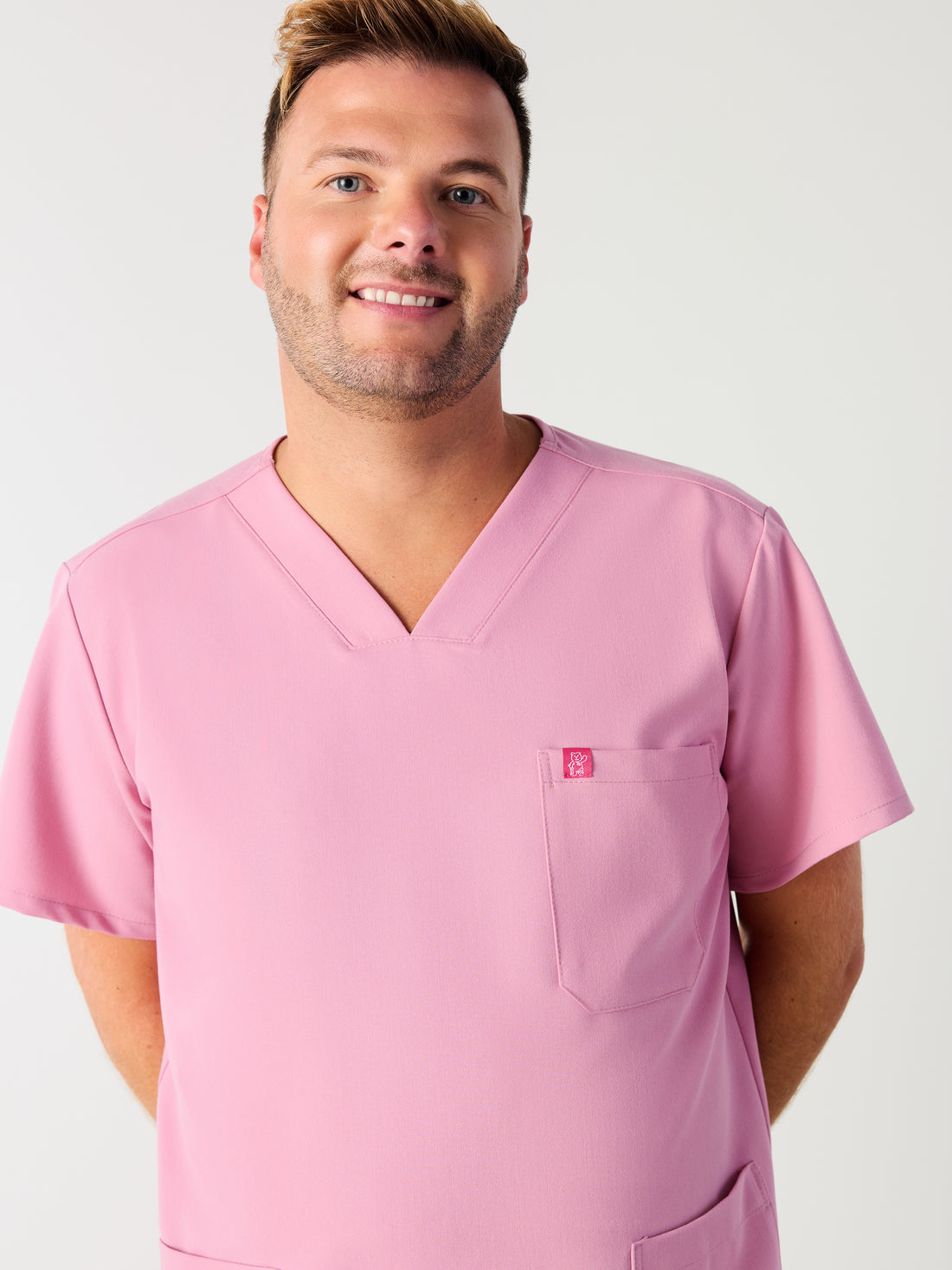 ZACK RE-GARDE™ - ROSA ESPERANZA - Camiseta médica de tres bolsillos para hombre - SILVADUR™