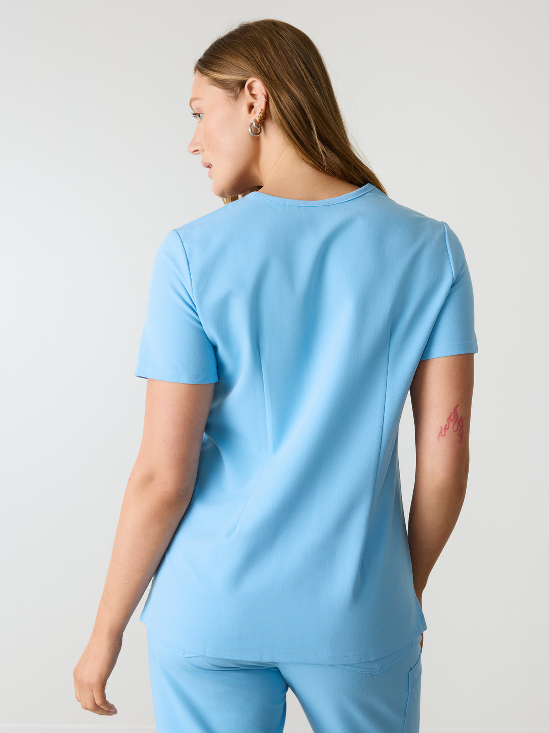 GABRIELLE RE-GARDE™ - CLASSIC BLUE - One Pocket Scrub Top - SILVADUR™