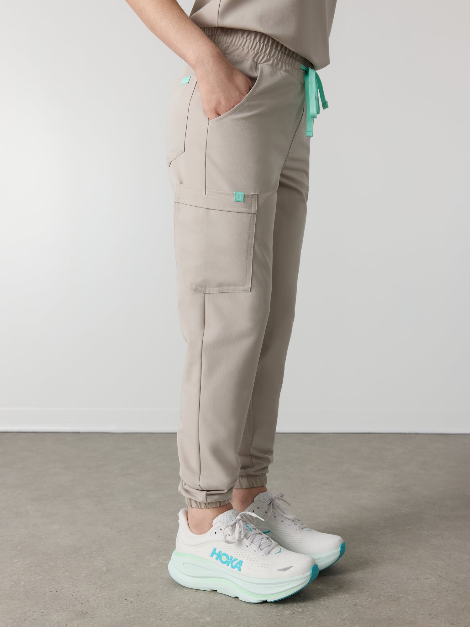 ROSIE RE-GARDE™ - GREIGE - Jogger Scrub Pants - SILVADUR™
